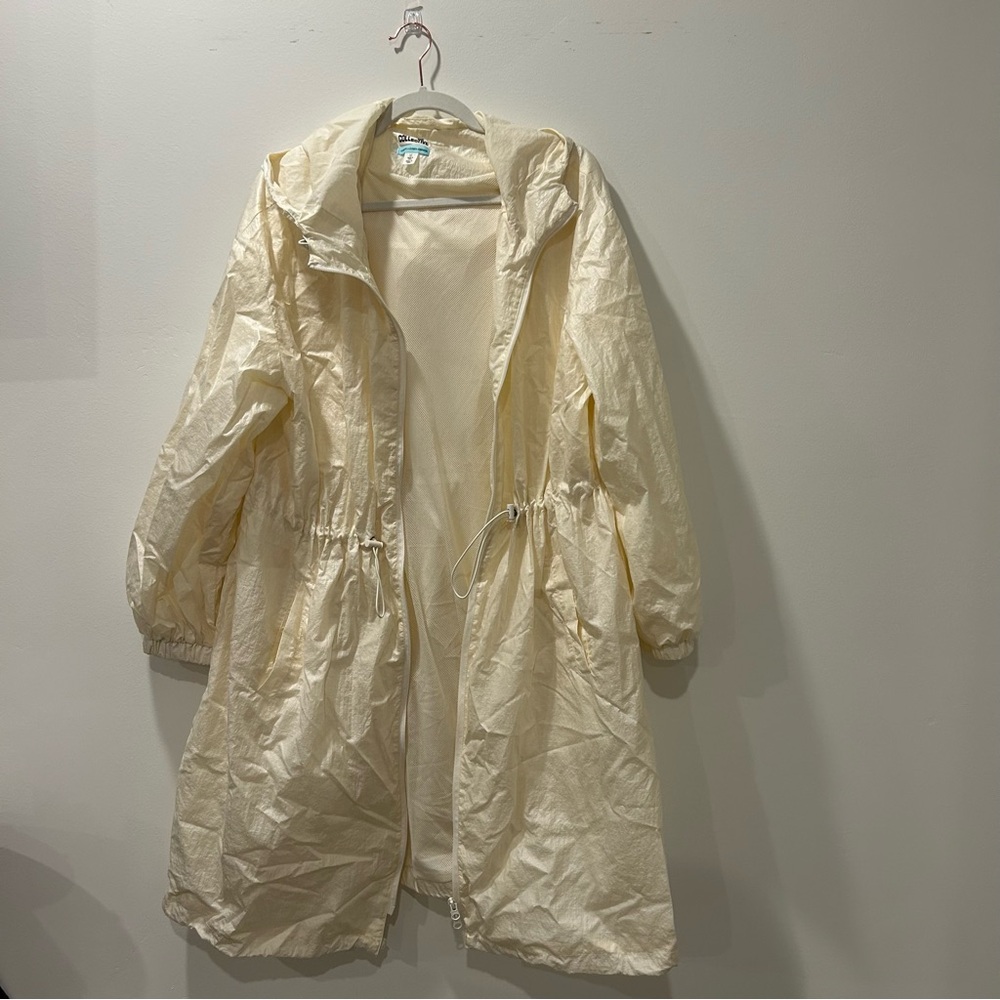 Knee Length Cream Jacket